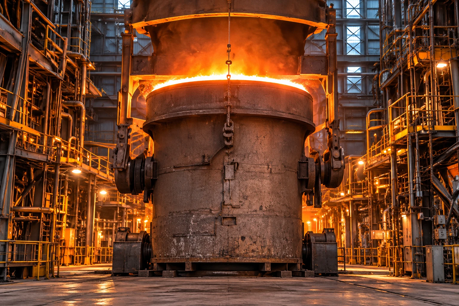 Illustrative steel furnace operation